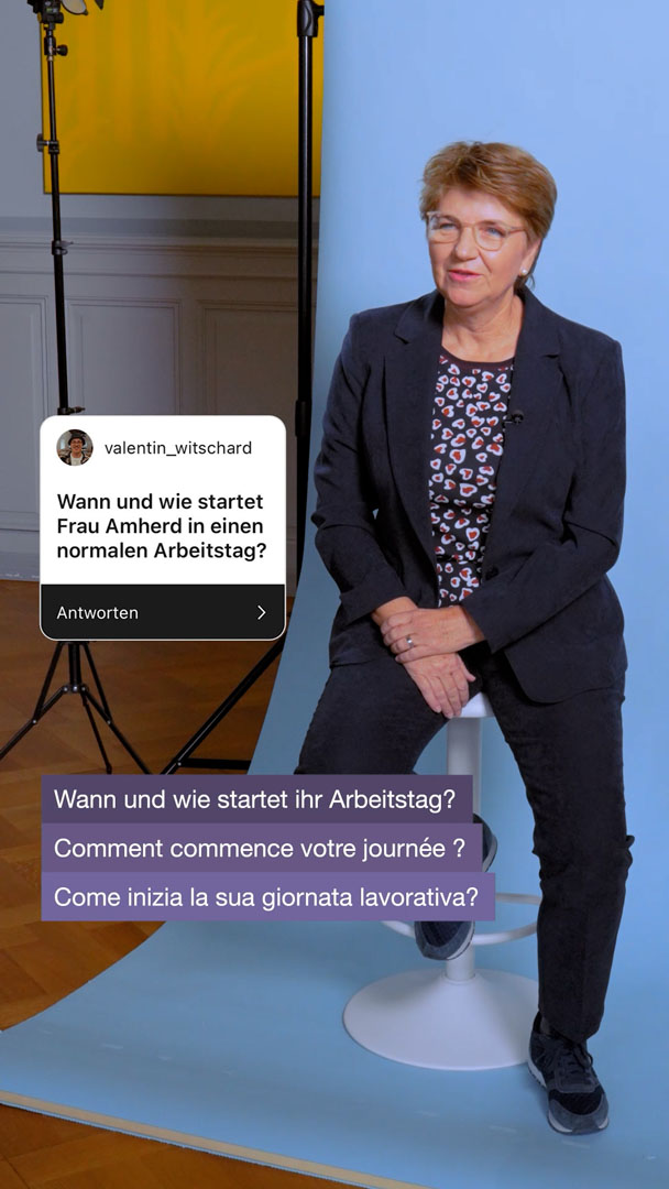 Social Media Videoeditor Instagram Frag Die Bundesrätin Viola Amherd